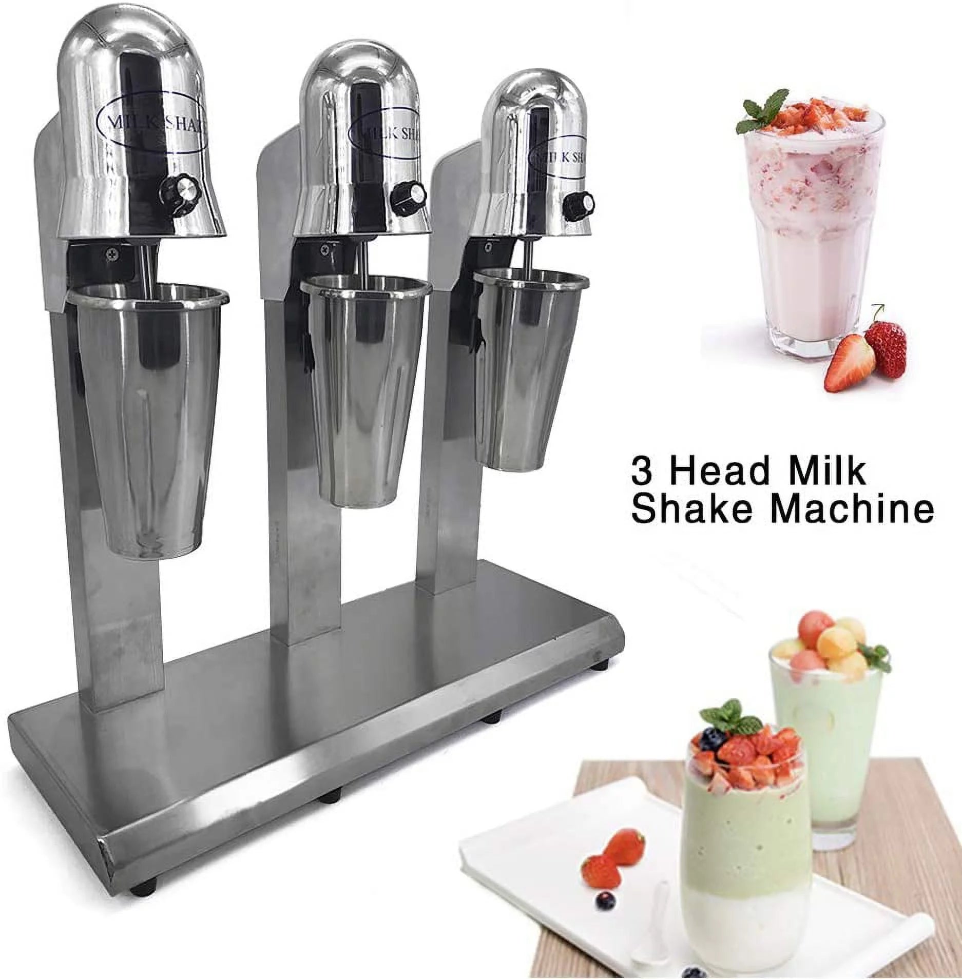 3 Head Milkshake Mixer Stainless Steel Electric U1368