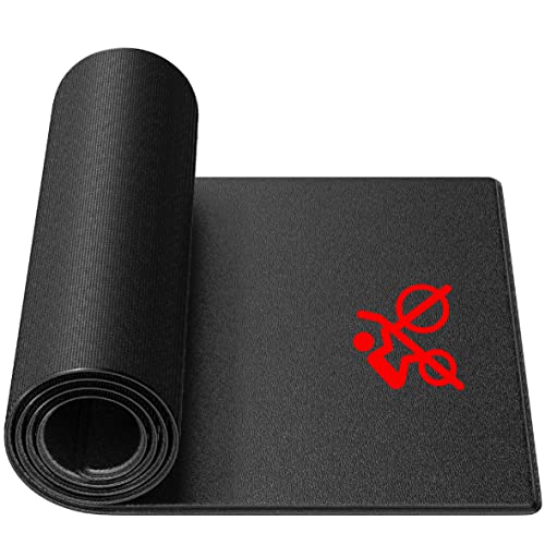 Bike Trainer Mat Compatible with Peloton Bike, for Treadmill & Row, Thickness 6mm, Bike Trainer Accessories, Under Mat Protect Hardwood Floor Carpet, for Cycling Home Gym Exercise