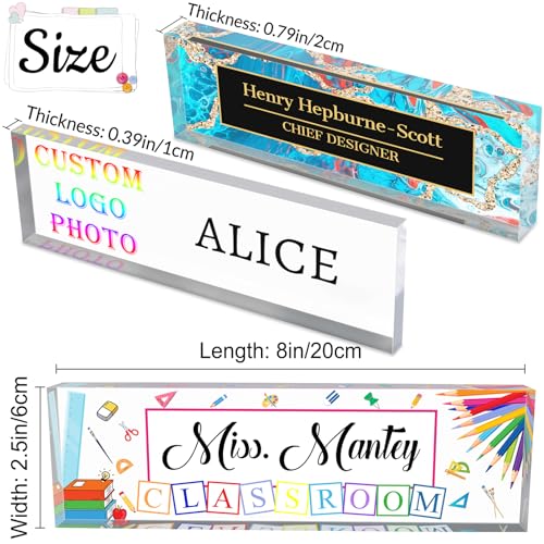 Custom Acrylic Nameplate Desk Decor for Home Office O907800