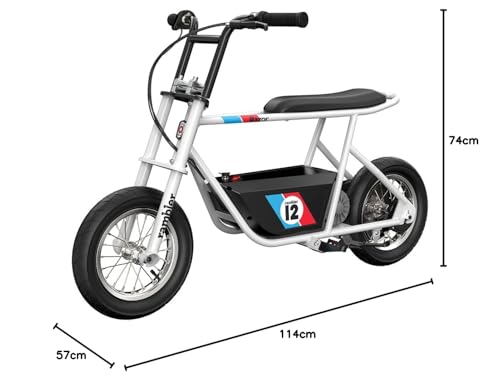 24V Electric Minibike with Retro Style, 12" Air-Filled Tires Z9951