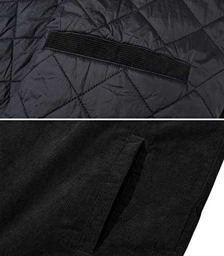Men's Corduroy Winter Quilted Hooded Jacket C807807