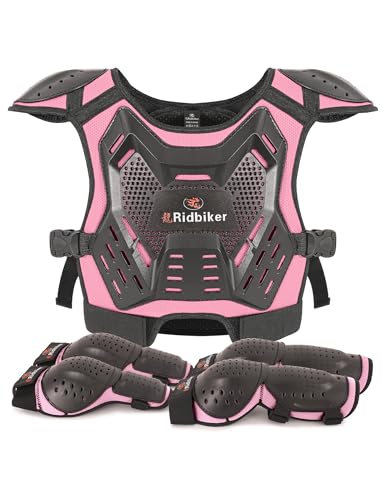 Kids Dirt Bike Gear Motocross Chest Protector Motorcycle Protective Gear Armor Vest Knee Guards Elbow Pads Dirt Bike Riding Gear for Baby Biker ATV