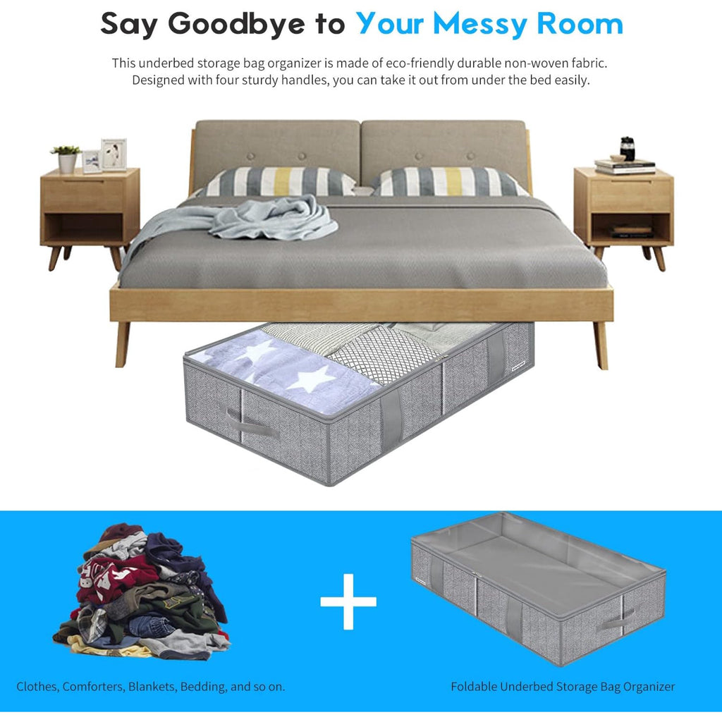 Foldable Underbed Storage Bags with Clear Window X234
