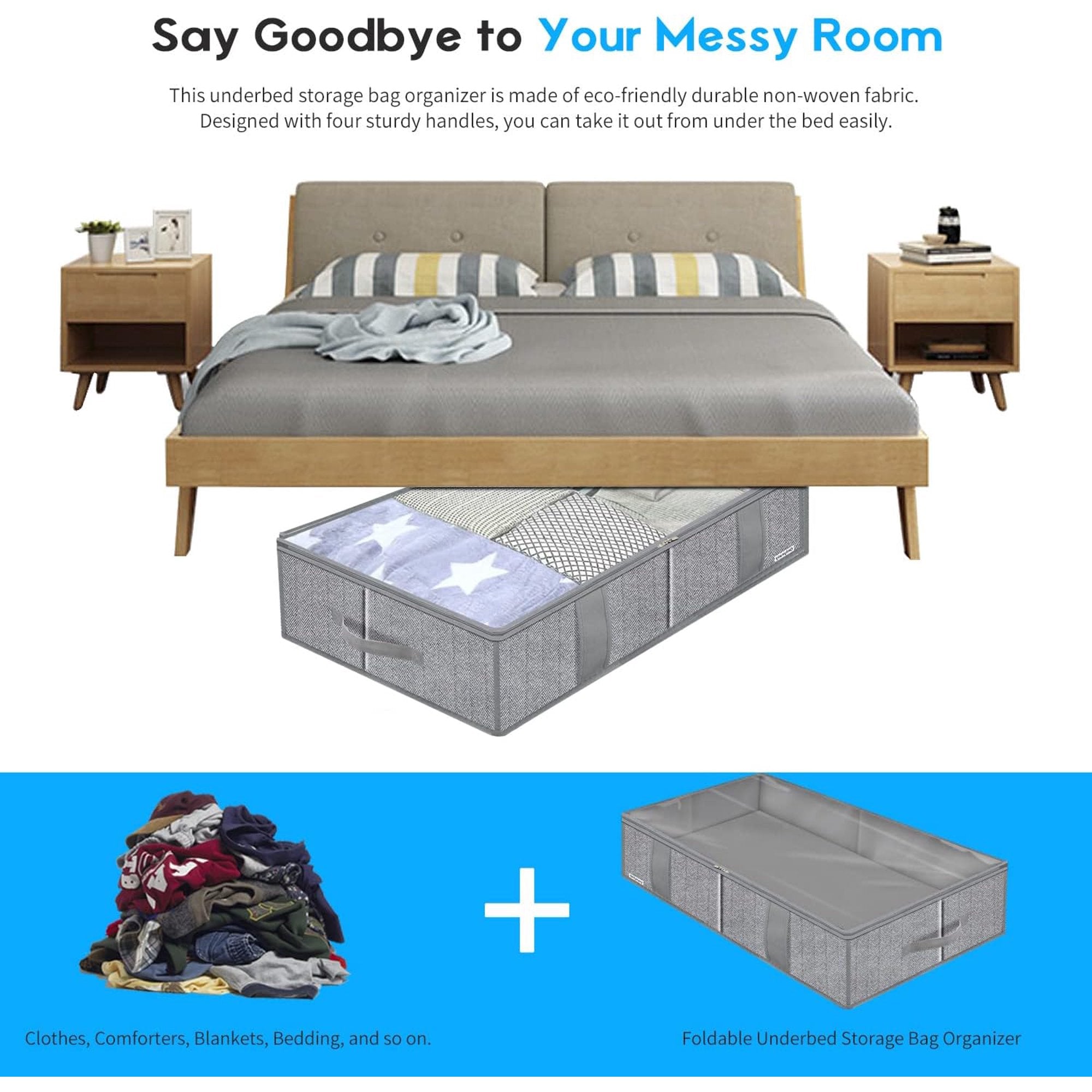 Foldable Underbed Storage Bags with Clear Window X234