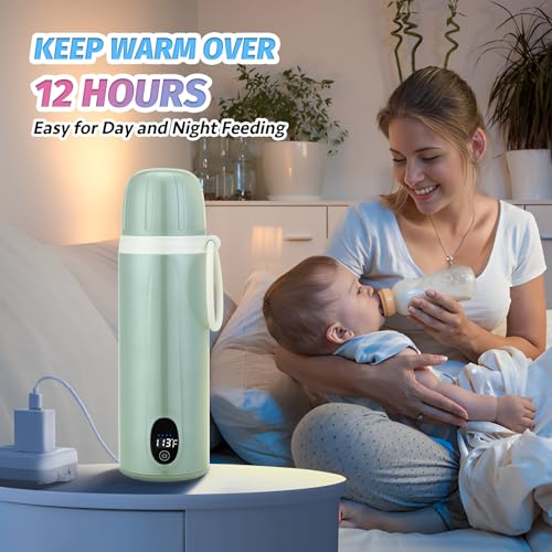 Portable Water Warmer for Baby Formula, 14 oz, 9000mAh Battery, Travel Friendly, Pink U132