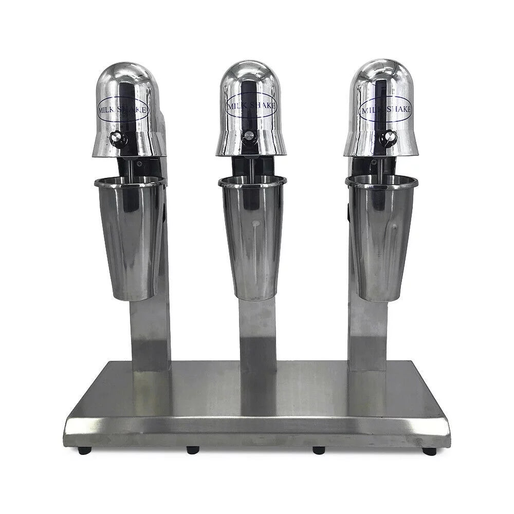 MIDUO 3 Head Milkshake Mixer Drink Milk Shake Maker Stainless Steel Electric Machine