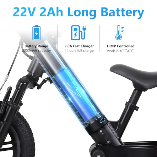 Kids Electric Balance Bike, 100W, 3 Speed Modes, 12" Tire H4235