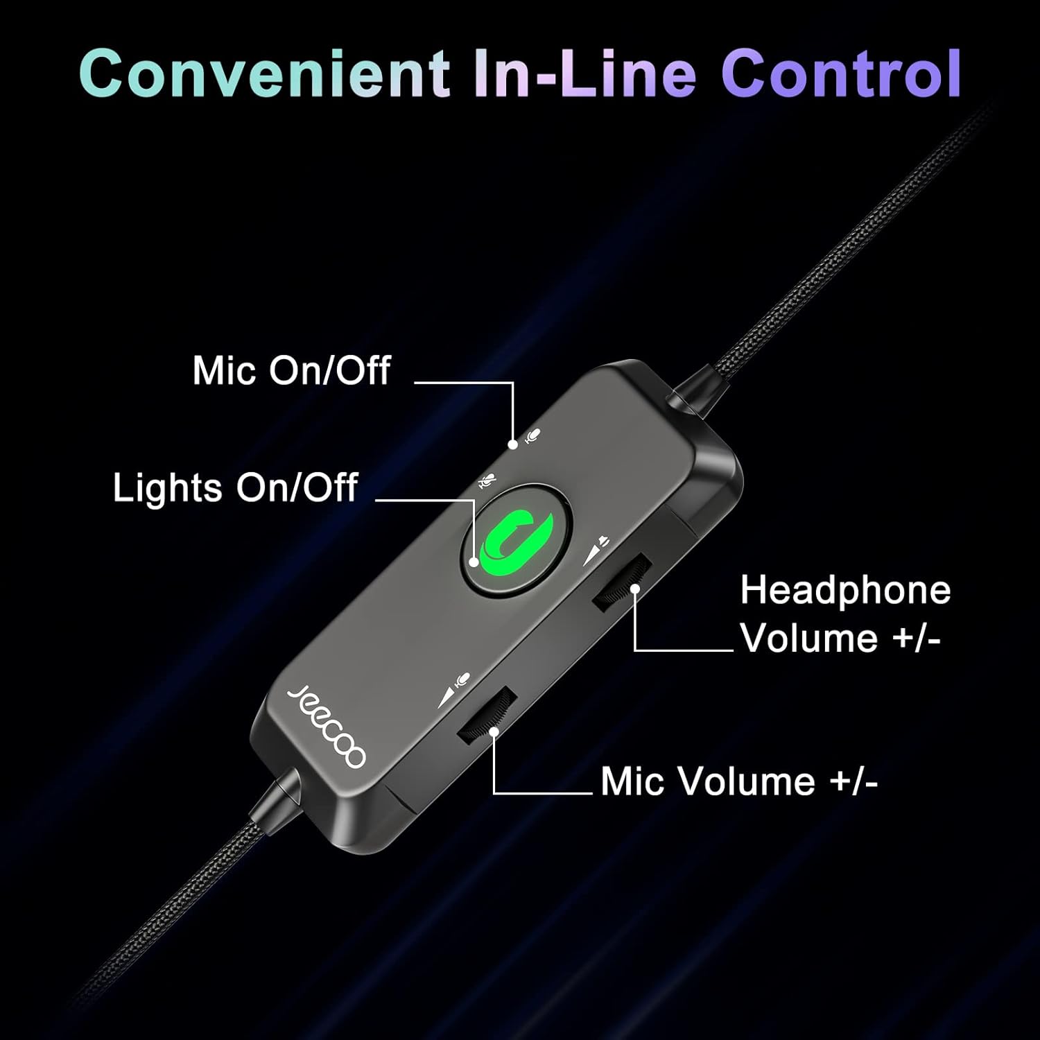 USB Gaming Headset with 7.1 Surround Sound and Noise Cancelling Mic F3226