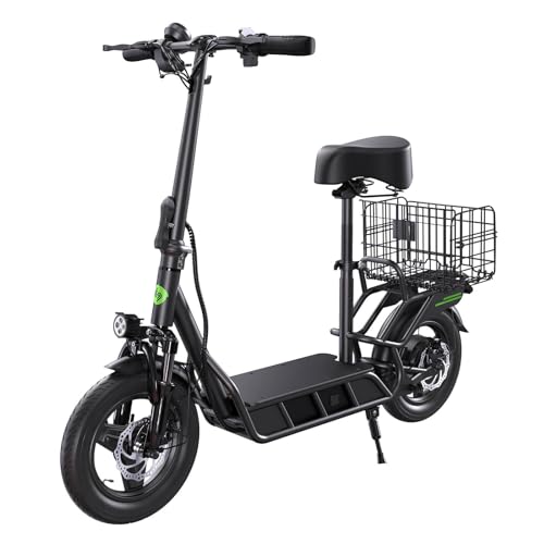 Electric Scooter for Adults, 28 Miles Range, 14'' Fat Tire, with Turn Signals L38069