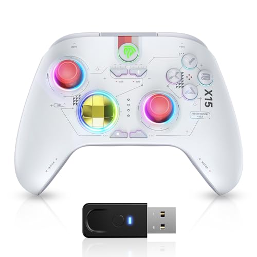 Wireless Bluetooth Controller with Hall Joysticks for PC, Android, Steam and Switch E86358