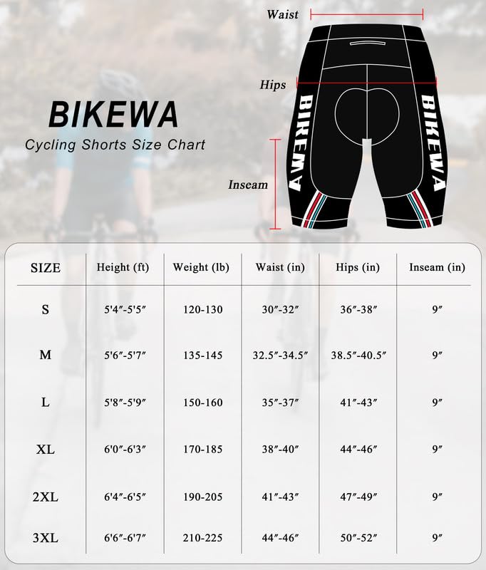 Men's 4D Padded Cycling Bike Shorts with Zipper Pockets E859865