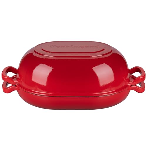 Enameled Cast Iron Dutch Oven with Lid for Bread Baking, 5QT M245