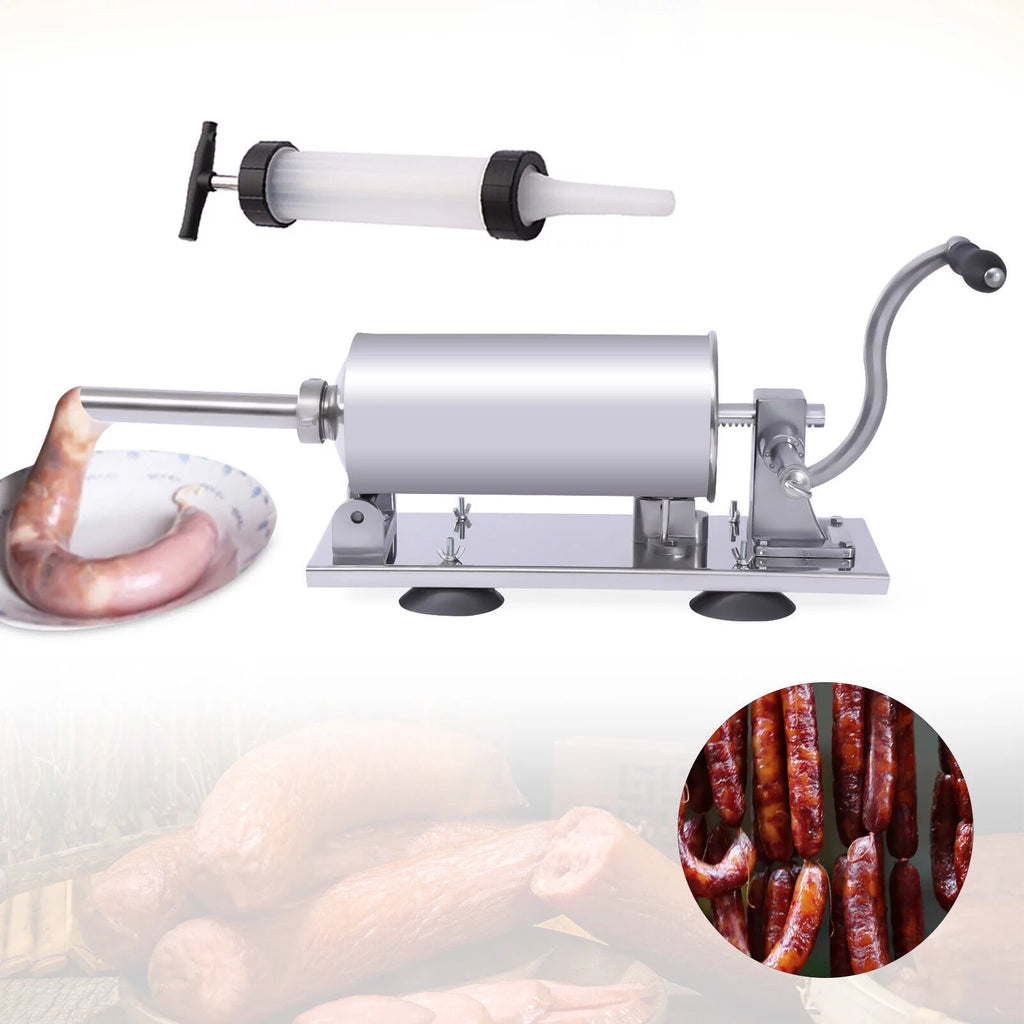 Manual Horizontal Sausage Maker Stainless Steel Meat Filling Machine F852619