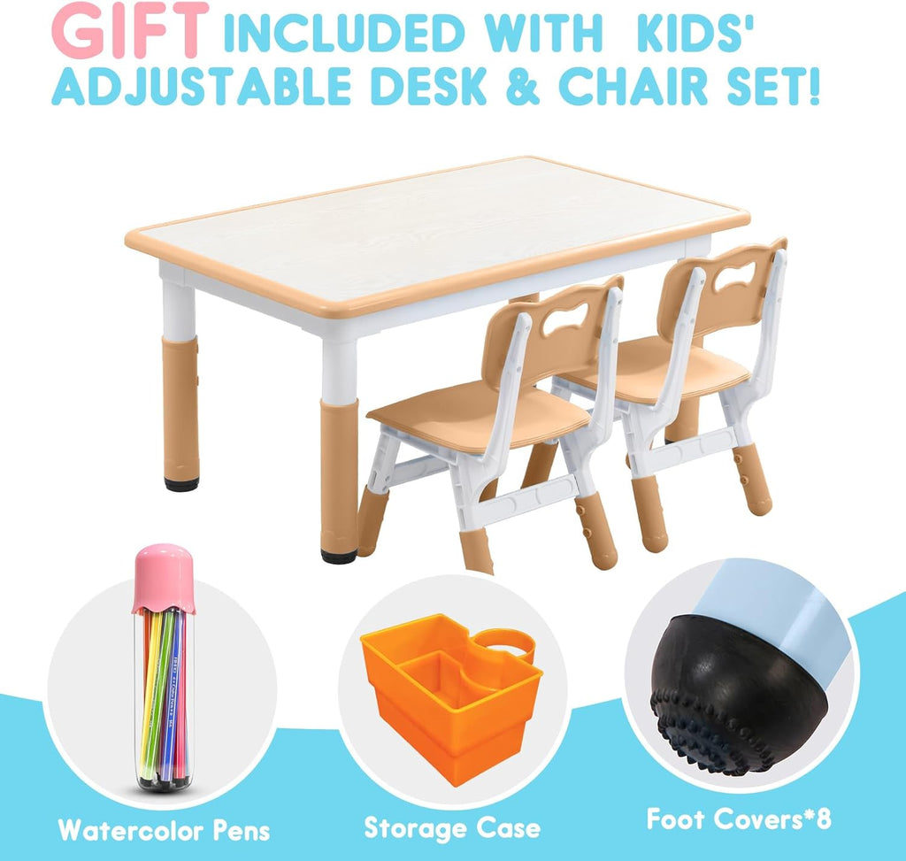 Kids table and chair set with 2 chairs for toddlers I7202