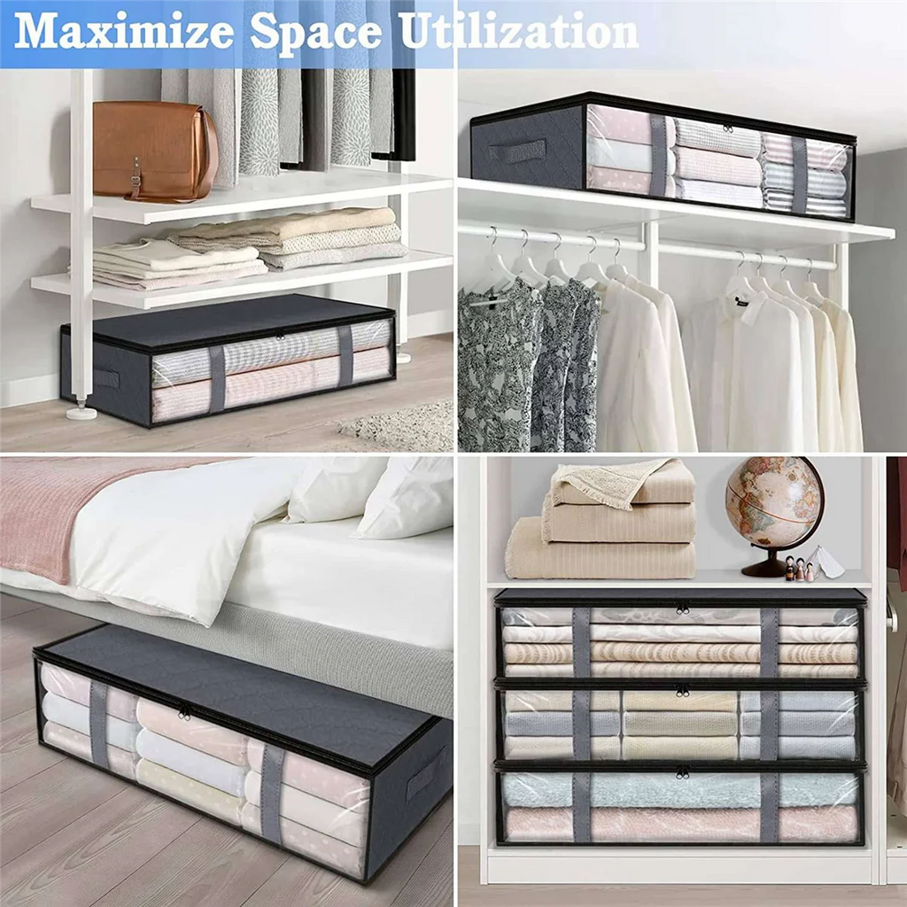 Foldable Storage Bins for Clothes and Blankets J480212