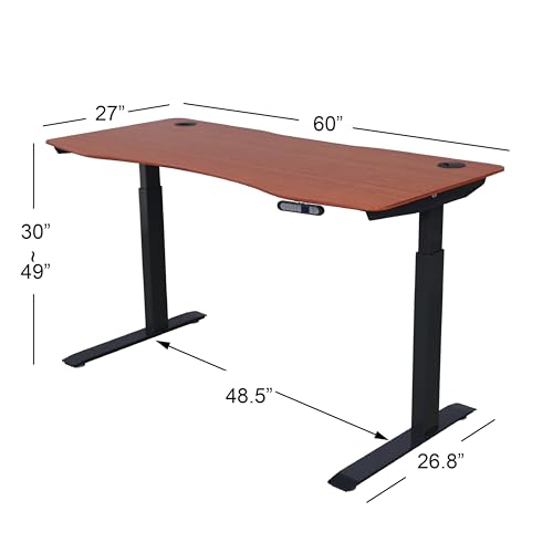 Electric Height Adjustable Stand Up Desk with Curved Top L3088