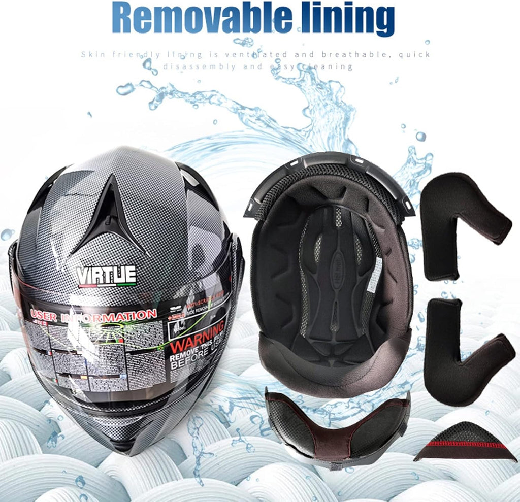 Modular Flip Up Full Face Motorcycle Helmet with Sun Shield T641616