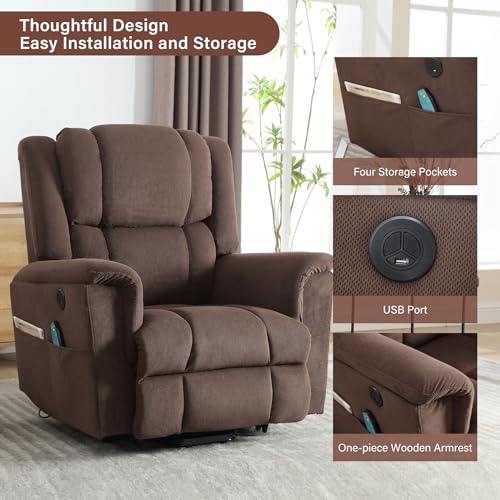 Power Lift Recliner Chair with Heat and Massage for Elderly S493