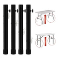 Table Leg Extensions for Folding Tables Straight/Bent Leg,Heavy Duty Folding Table Leg Extenders,4 Levels/Heights Adjustable Risers-All for Treating Your Back Pain(4-Pack) (16 in (44cm))