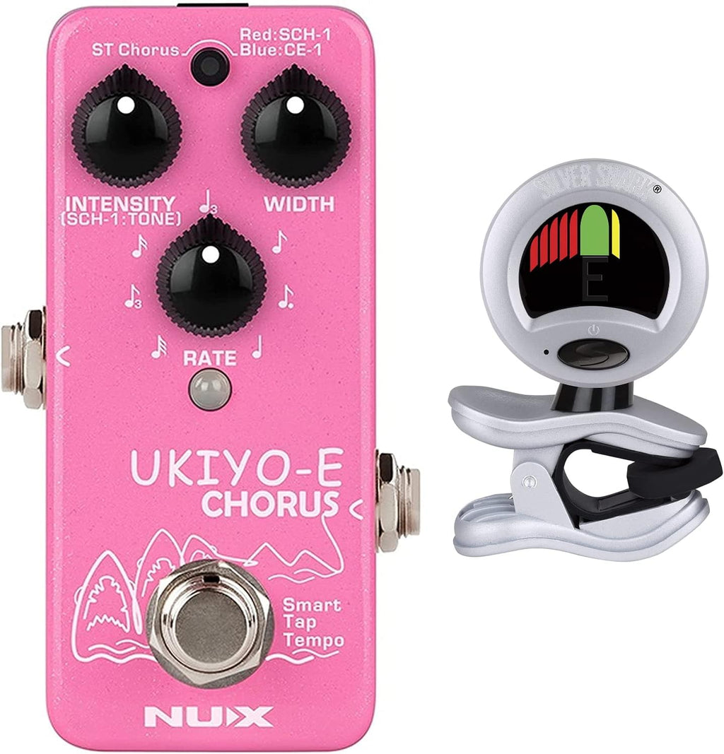 NUX UKIYO-E Mini Chorus Guitar Effects Pedal Bundle with Snark Tuner