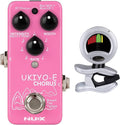NUX UKIYO-E Mini Chorus Guitar Effects Pedal Bundle with Snark Tuner