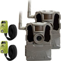 Tactacam Reveal X Pro Cellular Trail Camera, Verizon and At&t, No Glow, Integrated Gps Tracking, Built in Lcd Screen, Hd Photo and Hd Video (2 pk) + Two Steel Reinforced Straps