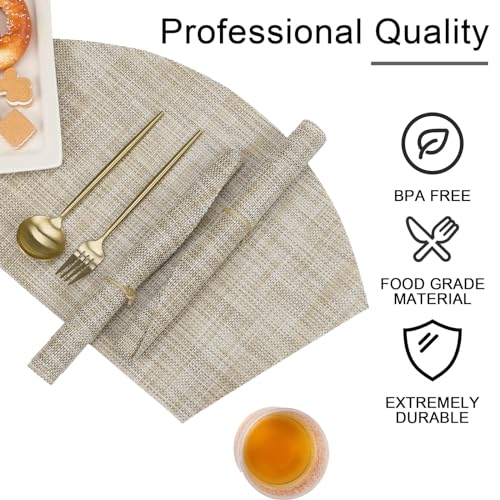 Wedge Placemats Set of 4, Heat Resistant, Wipe Clean M766