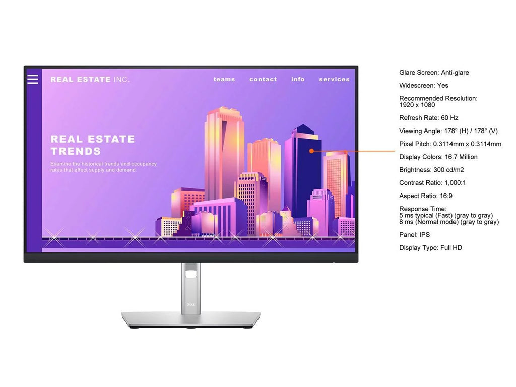 27" Full HD IPS Monitor with HDMI DisplayPort USB E64847