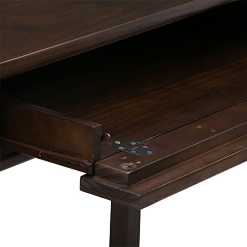 Solid Wood Hickory Brown 48 Inch Desk with 2 Drawers L44892