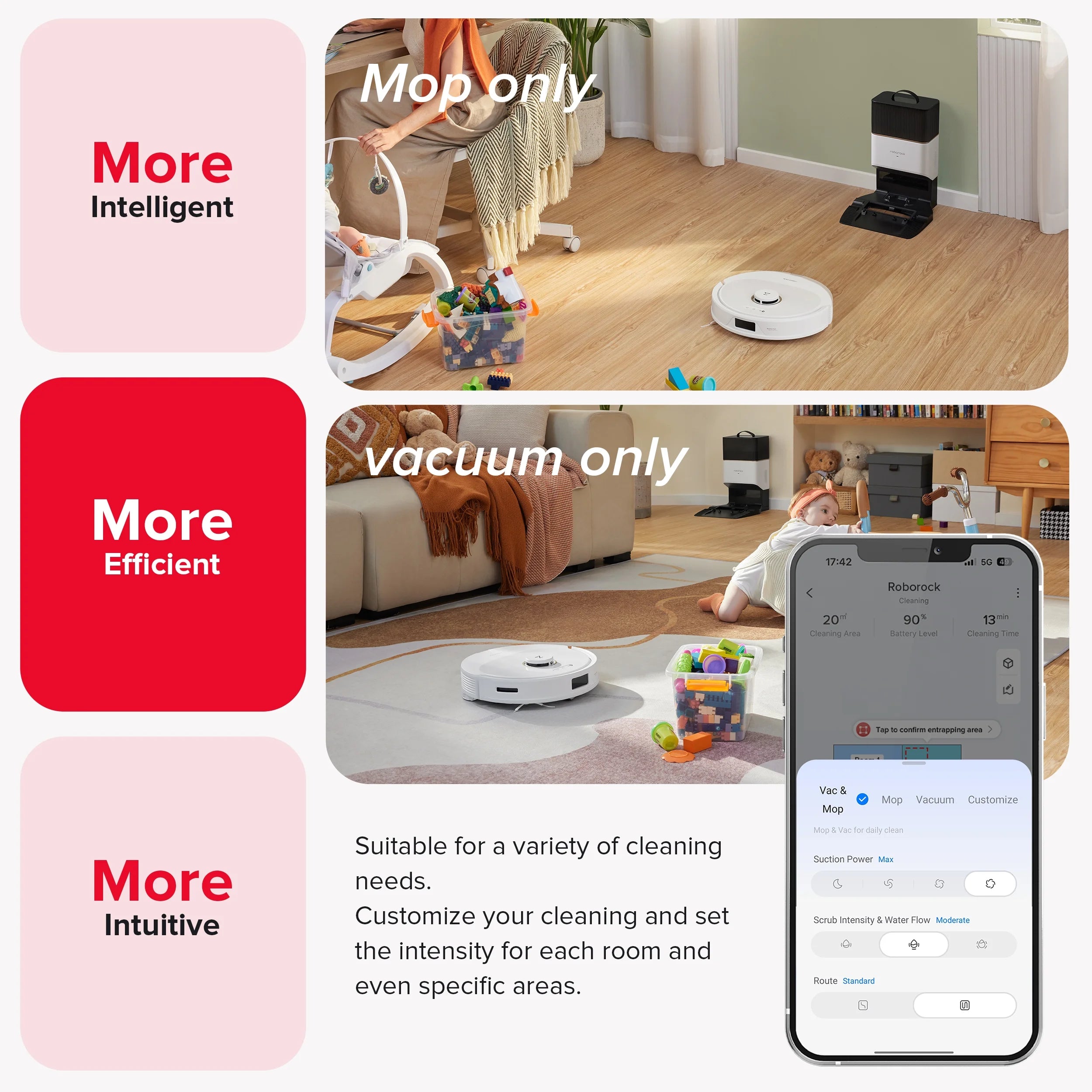 Robot Vacuum and Mop with Self-Emptying and LiDAR Navigation T396