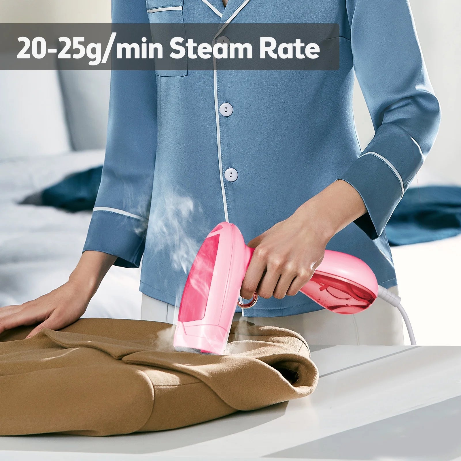 Handheld Travel Steamer for Clothes, Portable Fabric Wrinkle Remover D66920
