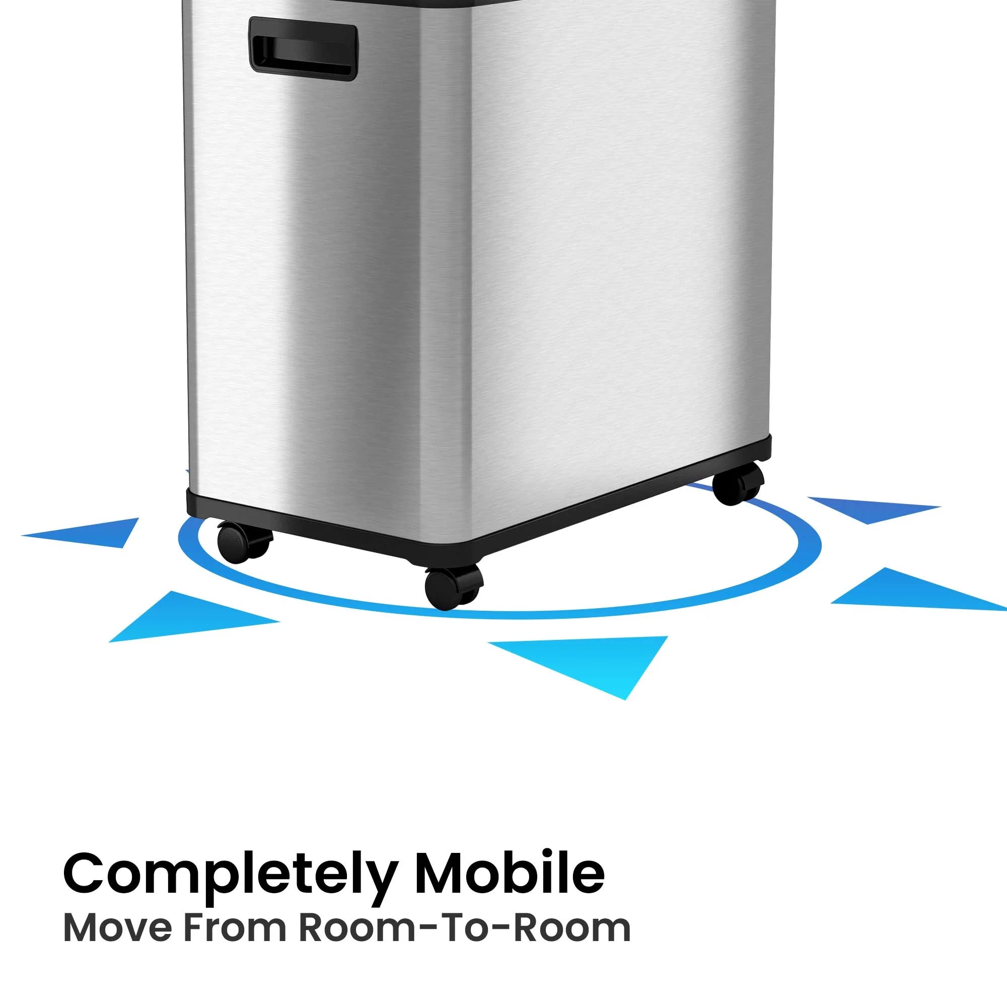 16 Gallon Touchless Trash Can and Recycle Bin, Stainless Steel, Dual-Compartment J469