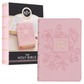 KJV Holy Bible, Compact Large Print Faux Leather Red Letter Edition Ribbon Marker, King James Version, Ballet Pink (KJV Large Print Compact Bible)