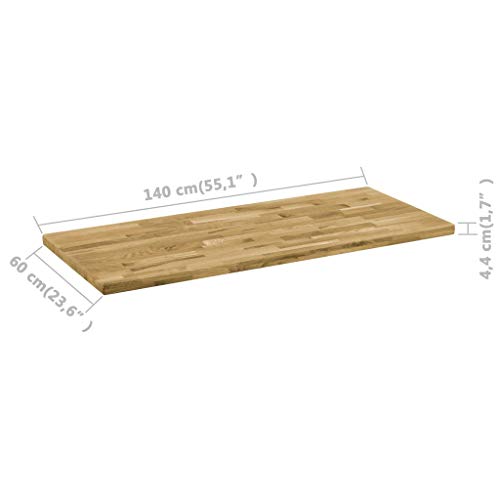 Solid Oak Wood Rectangular Table Top for Dining or Coffee Table B54420
