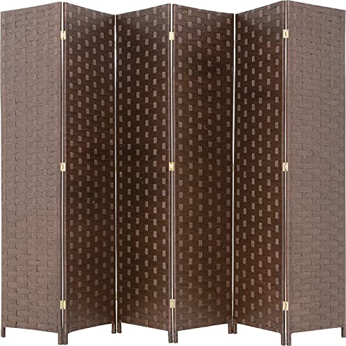 Room Divider, 4 Panel Room Dividers and Folding Privacy Screens 6FT Tall Wall Divider Wood Screens Dorm Partitions Freestanding Temporary Wall Room Furniture Separators- Black