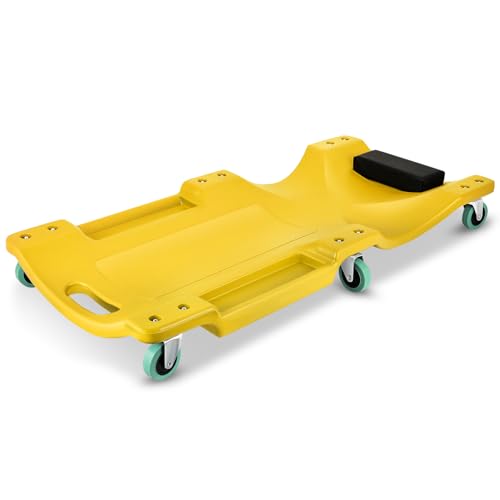 Low Profile Automotive Creeper with Padded Headrest, Red U80837