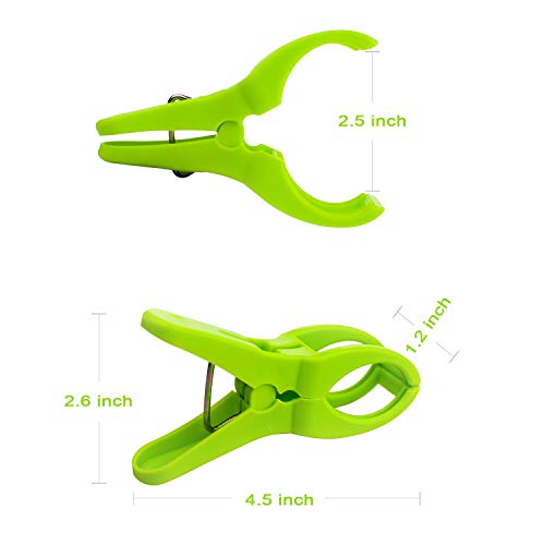 Beach Towel Clips for Chairs, Large Plastic Clothes Pins for Pool U120645