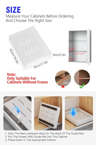 Pull Out Cabinet Organizer, Heavy Duty Slide Out Drawers, Pantry Storage Shelves O52146
