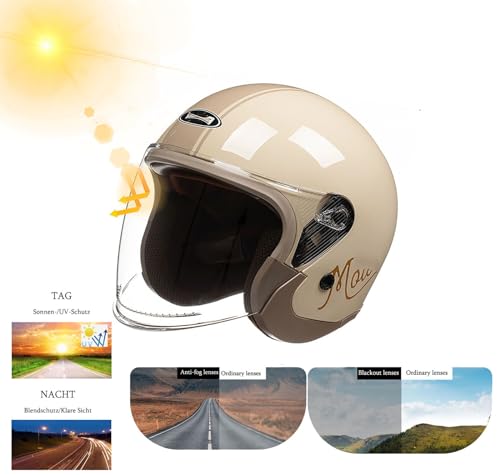 German Style Half Motorcycle Helmet with Visor I1935