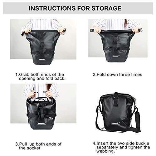 Waterproof 20L Bike Pannier Rear Seat Bag for Cycling Travel B777764
