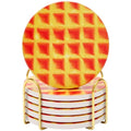 Unique Drink Coasters for Beverages Table Coaster Set Pepperoni Pizzas Humorous Drink Coasters with Holder Funny Cup Coasters Decorative Ceramic Absorbent Coasters Cool Bar Coasters