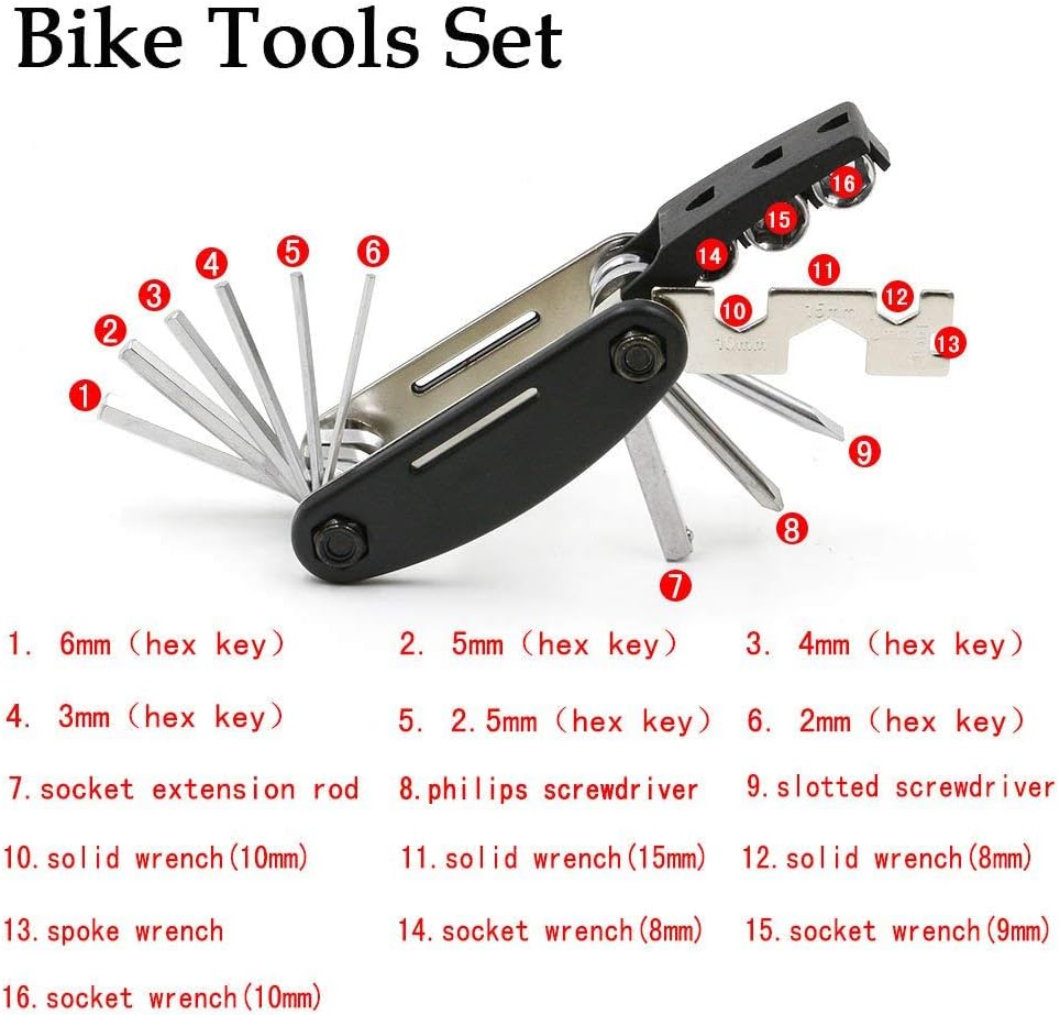 16-in-1 Multi-Function Bike Mechanic Repair Tool Kit C414320
