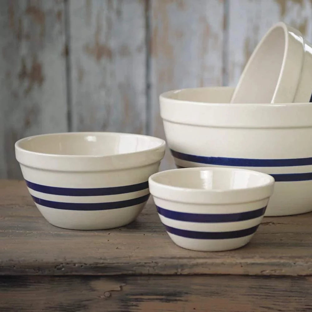 Large Shoulder Bowl with Navy Stripes W42375