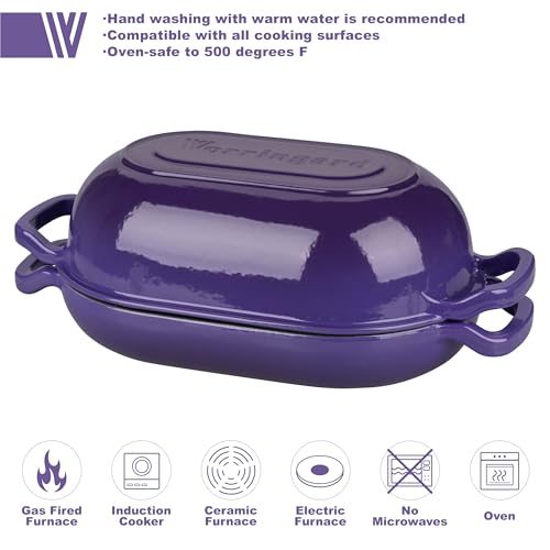 Enameled Cast Iron Dutch Oven with Lid for Bread Baking, 5QT M245