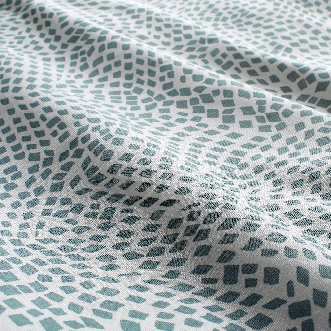 Duvet Cover and Pillowcase Set White/Blue Full/Queen L655025