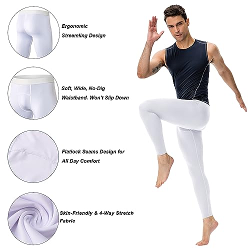 Men's Athletic Compression Pants Gym Leggings Workout Tights Baselayer Q893