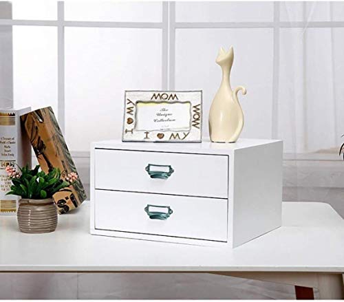 Multifunctional Wooden Desktop Organizer with Drawers for Monitor Stand I399345