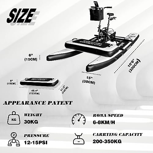 Inflatable Water Bike Pedal Boat for One Person Q3201