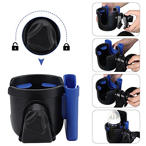Stroller Cup Holder with Phone Holder, 2-in-1 Universal for Bike, Wheelchair, Walker V643912