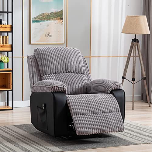 Recliner Chair with Remote Control and Side Pockets, Brown N573